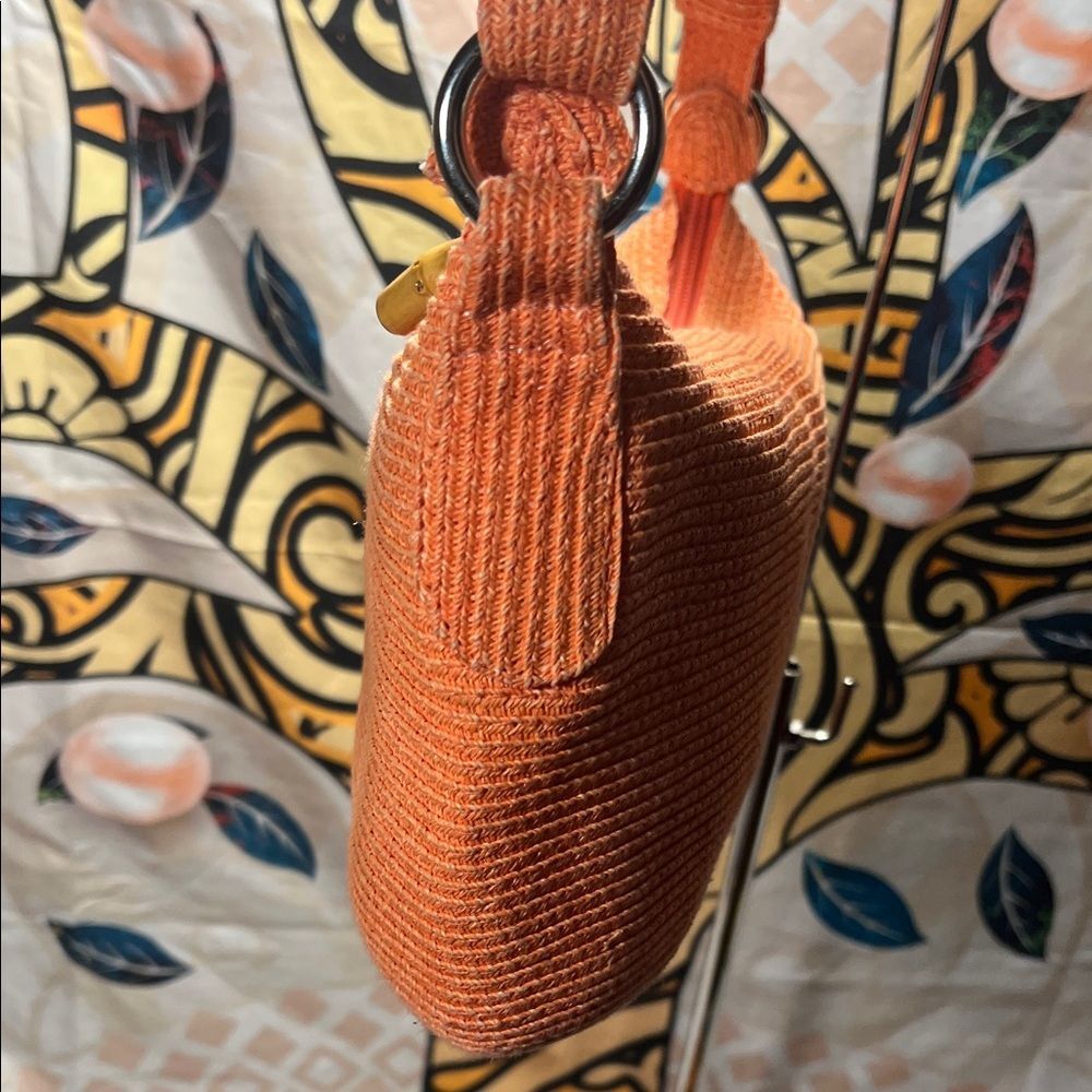 Talbots Small Woven Coral Shoulder Bag RN#29219 - Picture 4 of 15
